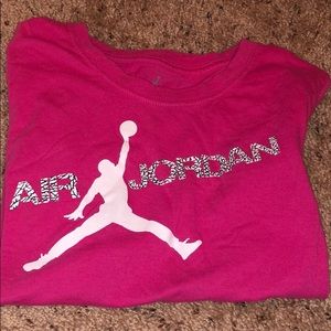 Hot pink Air Jordan shirt kids